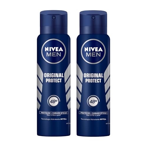 NIVEA Kit Desodorantes Antitranspirante Aerosol Nivea Men Original Protect 48h 150ml - 2 unidades